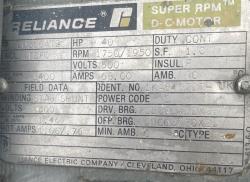 Reliance 40 HP 1750/1950 RPM B0366ATZ DC Motors 89558