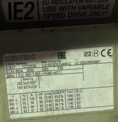 Siemens 75 HP 1800 RPM 250M Squirrel Cage Motors 89952
