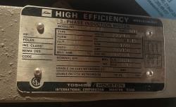 Toshiba 125 HP 1800 RPM 444T Squirrel Cage Motors 90066