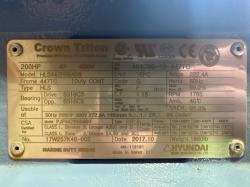 Hyundai 200 HP 1800 RPM 447TC Squirrel Cage Motors 90254