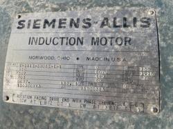 Siemens-Allis 250 HP 720 RPM 507U Squirrel Cage Motors 91309
