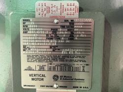 General Electric 75 HP 3555 RPM L364TP16 Vertical Motors 91314