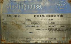 Westinghouse 400 HP 600 RPM 5810L Squirrel Cage Motors 91331
