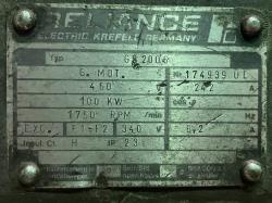 Reliance 125 HP 1750 RPM GS2006 DC Motors 91548