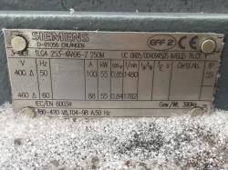 Siemens 75 HP 1800 RPM 250M Squirrel Cage Motors 91627