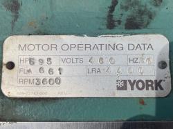 York 600 HP 3600 RPM 449TDZ Squirrel Cage Motors 91669
