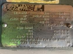 Reliance 300 HP 1750/2000 RPM C4011ATZ DC Motors 91738