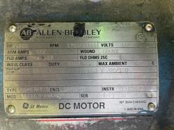 General Electric 150 HP 1750/2000 RPM 407AT DC Motors 91755