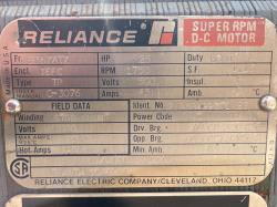 Reliance 25 HP 1750 RPM B367ATZ DC Motors 91808