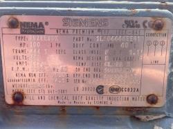 Siemens 100 HP 1200 RPM 444T Squirrel Cage Motors 91819