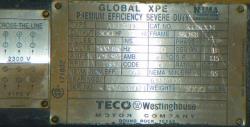 Teco Westinghouse 500 HP 1800 RPM 5808B Squirrel Cage Motors 91902