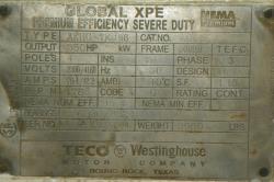 Teco Westinghouse 350 HP 1800 RPM 5009B Squirrel Cage Motors 91907