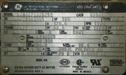 General Electric 150 HP 1200 RPM 447T Squirrel Cage Motors 91911