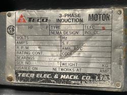 Teco 300 HP 1200 RPM 5808B Squirrel Cage Motors 91926