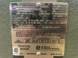 General Electric 250 HP 3575 RPM L509VPZ30 Vertical Motors 91966