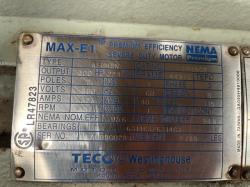Teco Westinghouse 300 HP 3600 RPM 449TSC Squirrel Cage Motors 91967