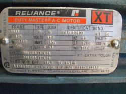 Reliance 125 HP 1800 RPM 444T Squirrel Cage Motors H0258