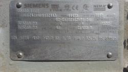 Siemens 125 HP 1800 RPM 444TS Squirrel Cage Motors H0562
